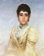 Almeida Junior Portrait of Joana Liberal da Cunha oil